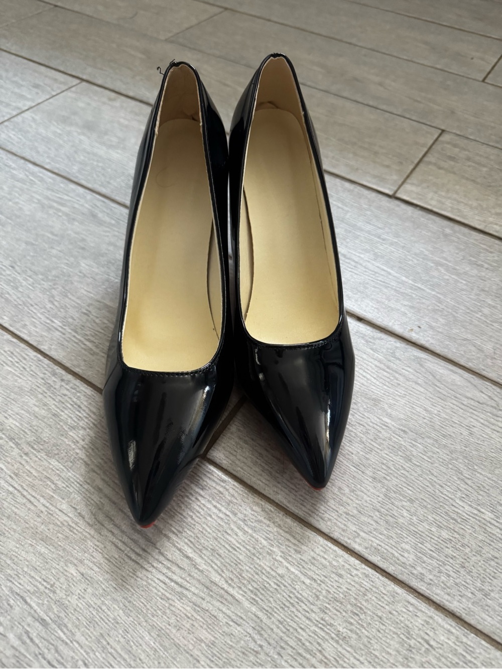 Classic Pointed-Toe Black Patent Pumps - Women